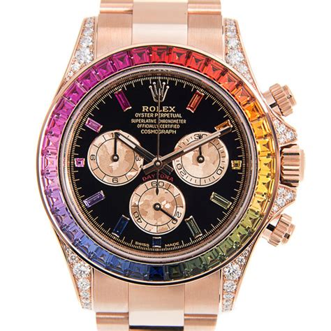 rolex rainbow sapphire daytona|rolex rainbow daytona original price.